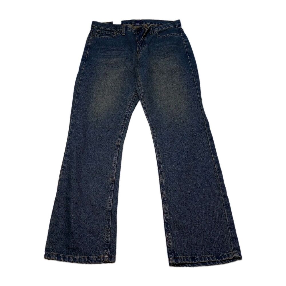 NWT Full Blue Mens Jeans 30x30 Athletic Fit Medium Wash Straight Leg 100% Cotton